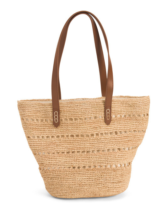Raffia Tote With Trim | Handbags | Marshalls | Marshalls
