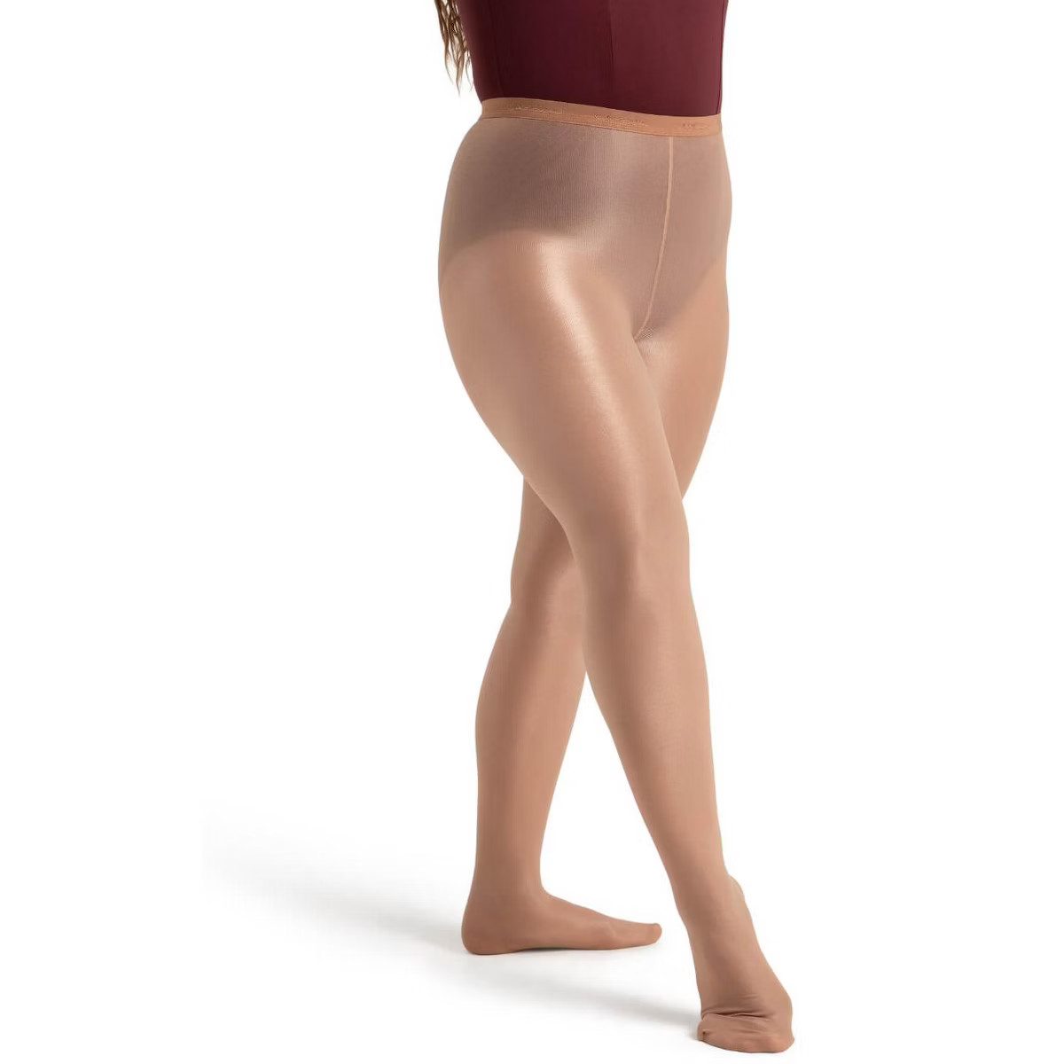 Capezio Suntan Women's Ultra Shimmery Footed Tight, Medium | Target