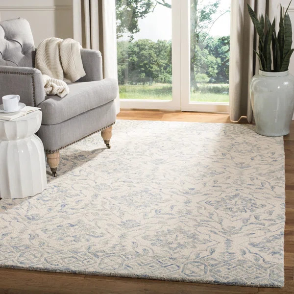 Pimentel Hand Tufted Wool Floral Rug | Wayfair North America
