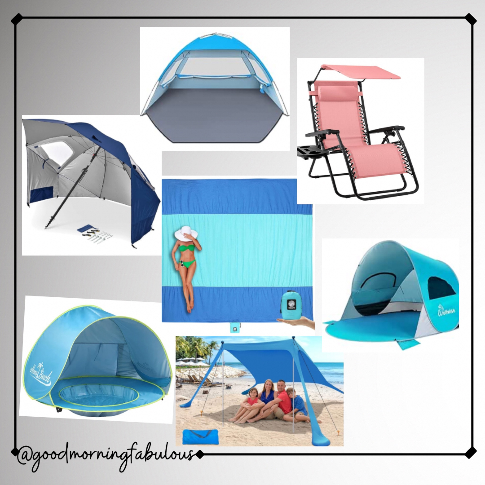 Beach tents, chairs and blankets 

#LTKFindsUnder100 #LTKSeasonal #LTKFamily
