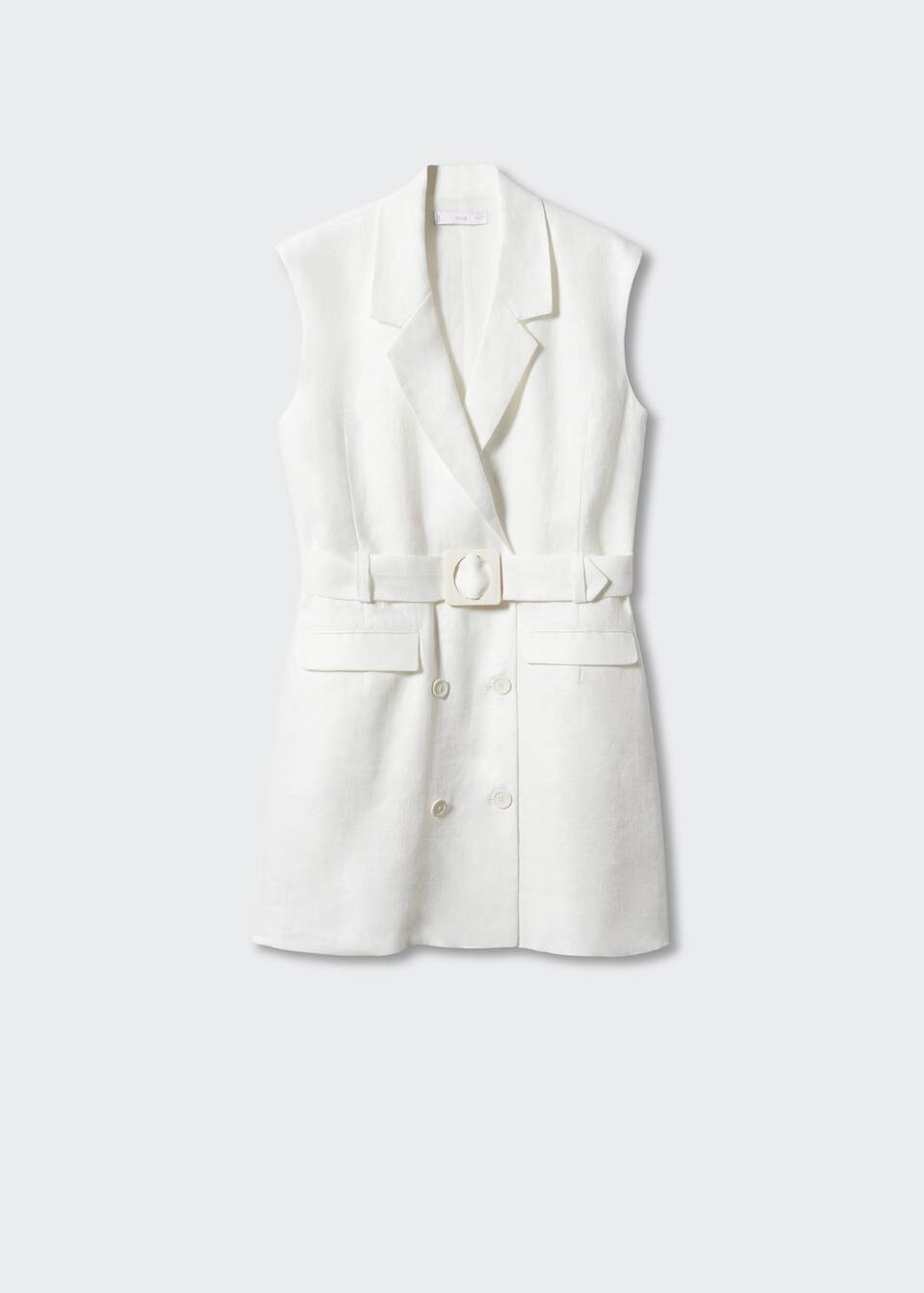 100% linen dress with lapels -  Women | Mango United Kingdom | MANGO (UK)