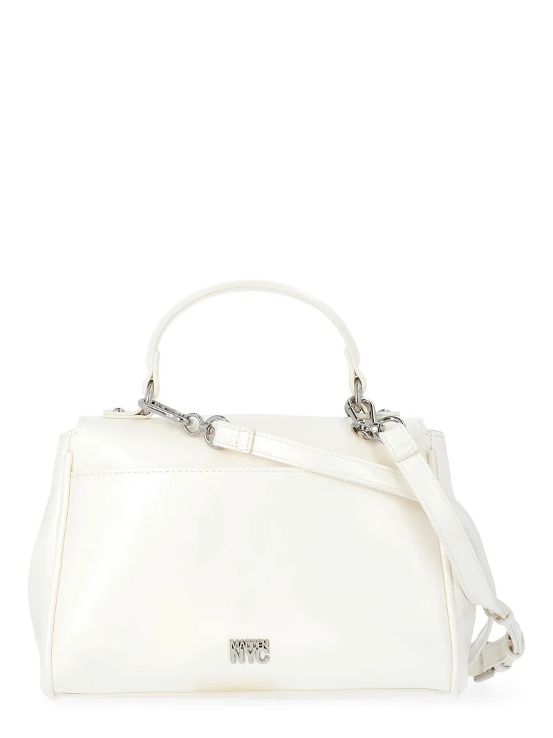 Madden NYC Women's Flap Top Handle Bag, White | Walmart (US)