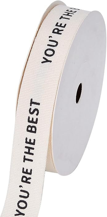YAMA You're The Best Cotton Custom Ribbon, Natural Cream Teacher Ribbon for Gift Wrapping Crafts ... | Amazon (US)