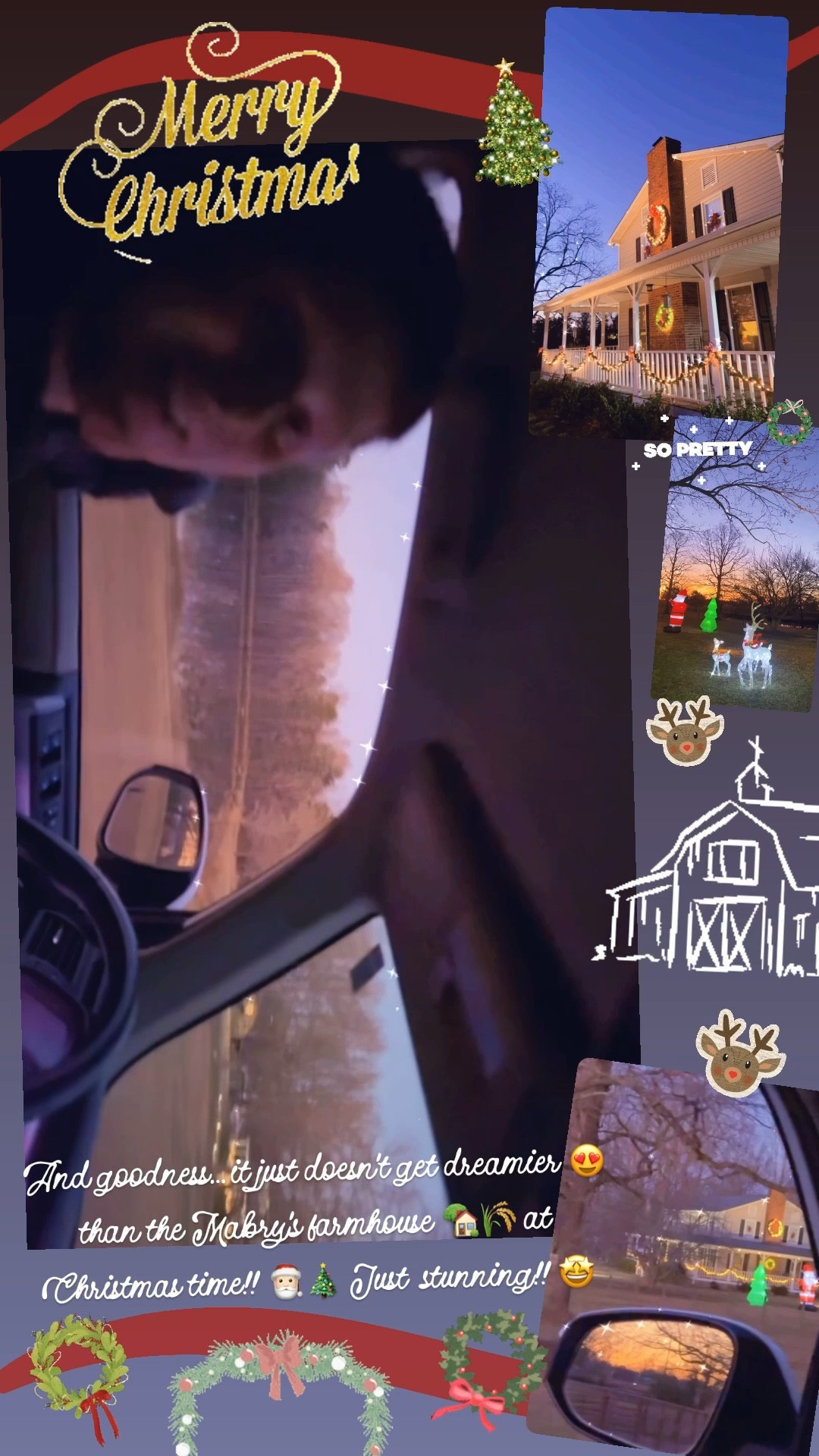 And goodness… it just doesn’t get dreamier 😍 than the Mabry’s farmhouse 🏡🌾 at Christmas time!! 🎅🏻🎄 Just  stunning!! 🤩 