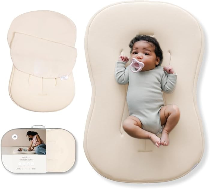 Snuggle Me® Baby Lounger Curve (0-6 Months) - Premium Organic Cotton with Foam Core, Machine-Was... | Amazon (US)
