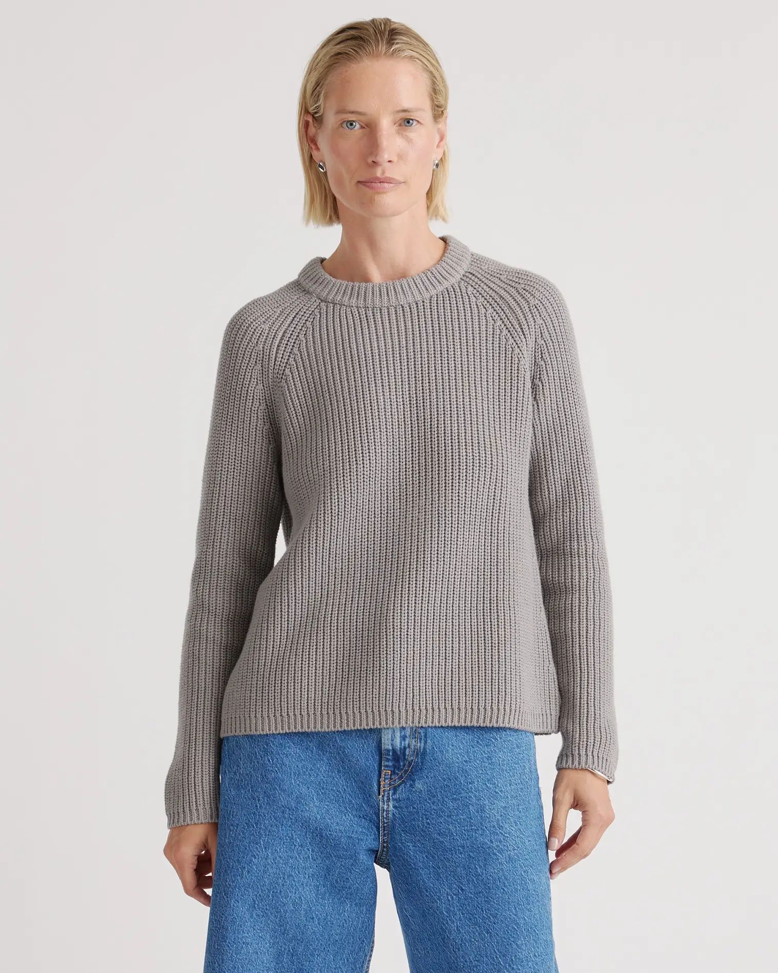 100% Organic Cotton Fisherman Crew Sweater | Quince