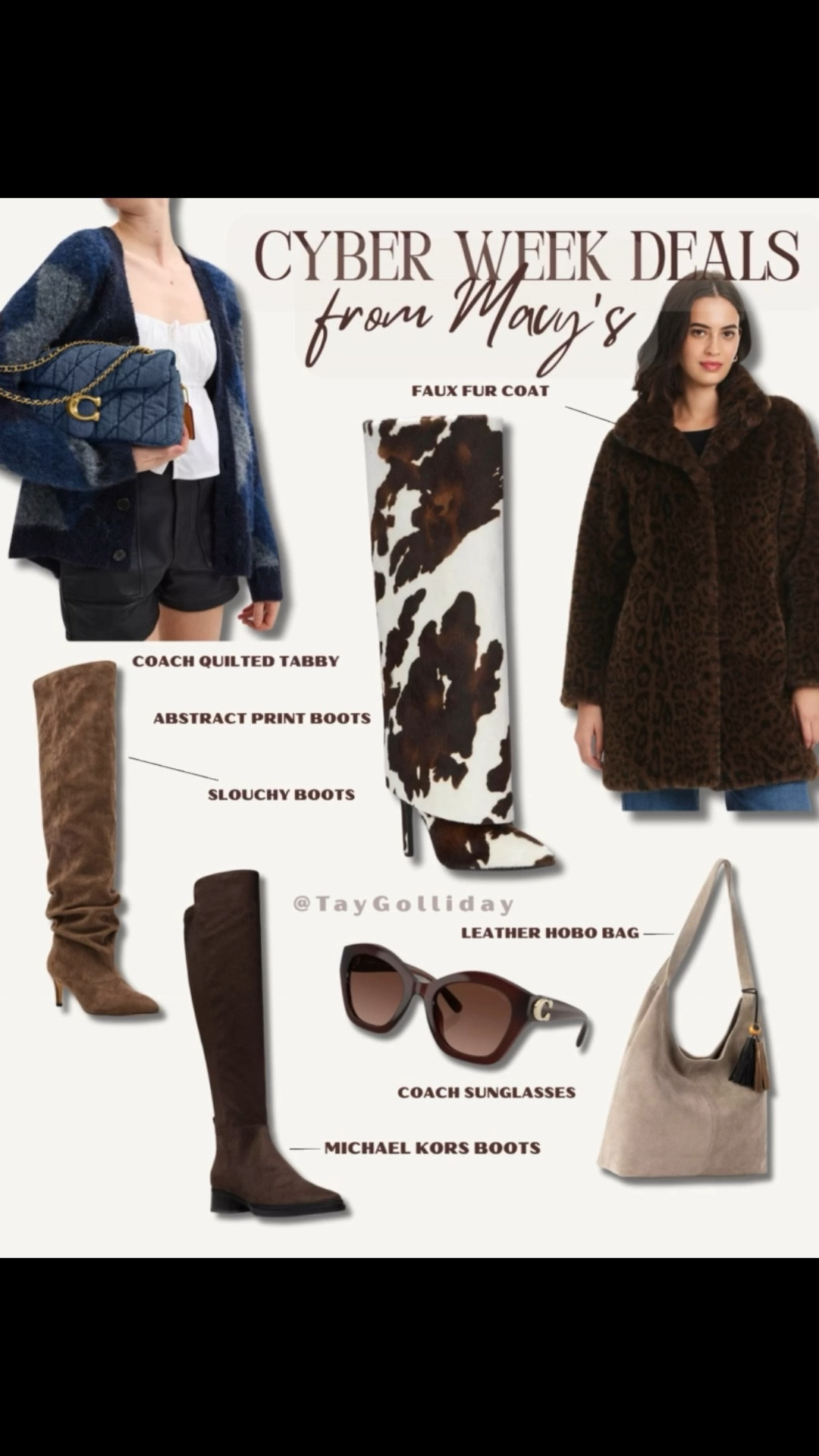 Black Friday | Cyber Monday | Cyber Week Deals at Macy’s ✨ Designer Fall Style | Leather Hobo Bags | Slouchy Boots | Animal Print   | Coach | Michael Kors ✨

✨ Top finds all on sale now! 


#LTKCyberWeek #LTKSaleAlert #LTKGiftGuide