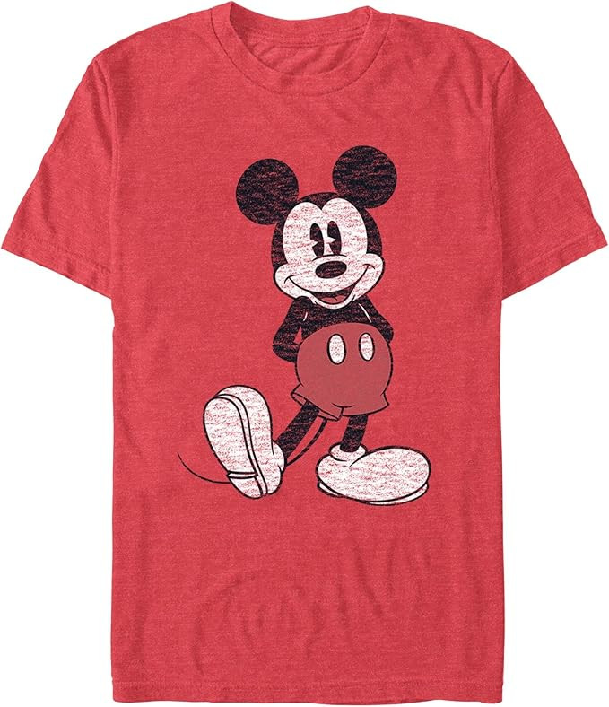 Disney Men's Full Size Mickey Mouse Distressed Look T-Shirt | Amazon (US)
