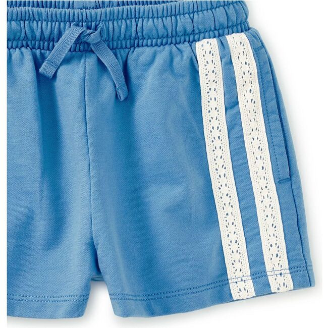 Crochet Sporty Shorts, Blue Orchid | Maisonette