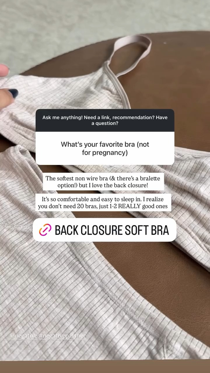 The softest non wire bra (& there’s a bralette option!) but I love the back closure! It’s so comfortable and easy to sleep in. I realize you don’t need 20 bras, just 1-2 REALLY good ones 

 #LTKootd #LTKmomlife #LTKHome