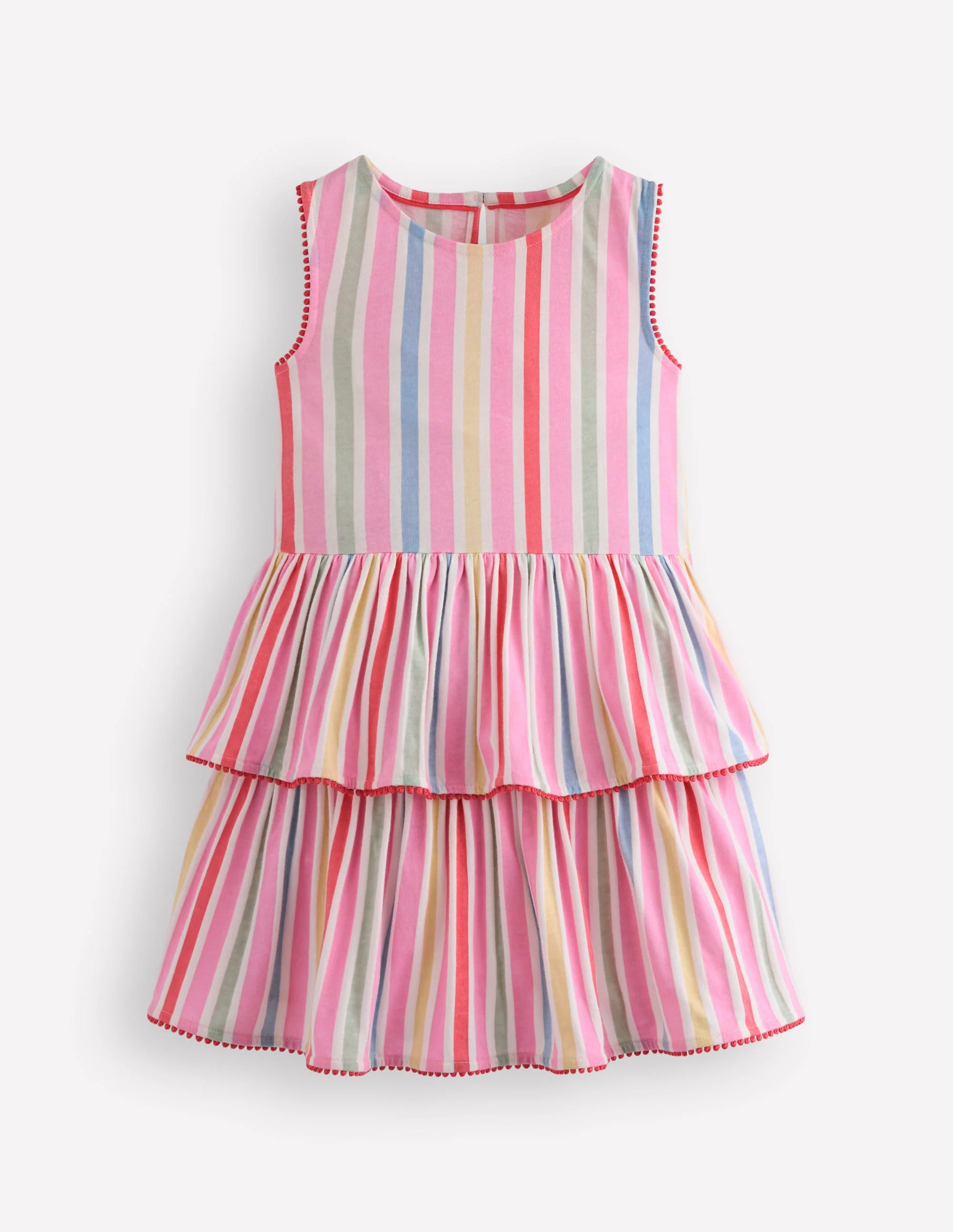 Tiered Jersey Sundress-Pink Stripe | Boden (US)