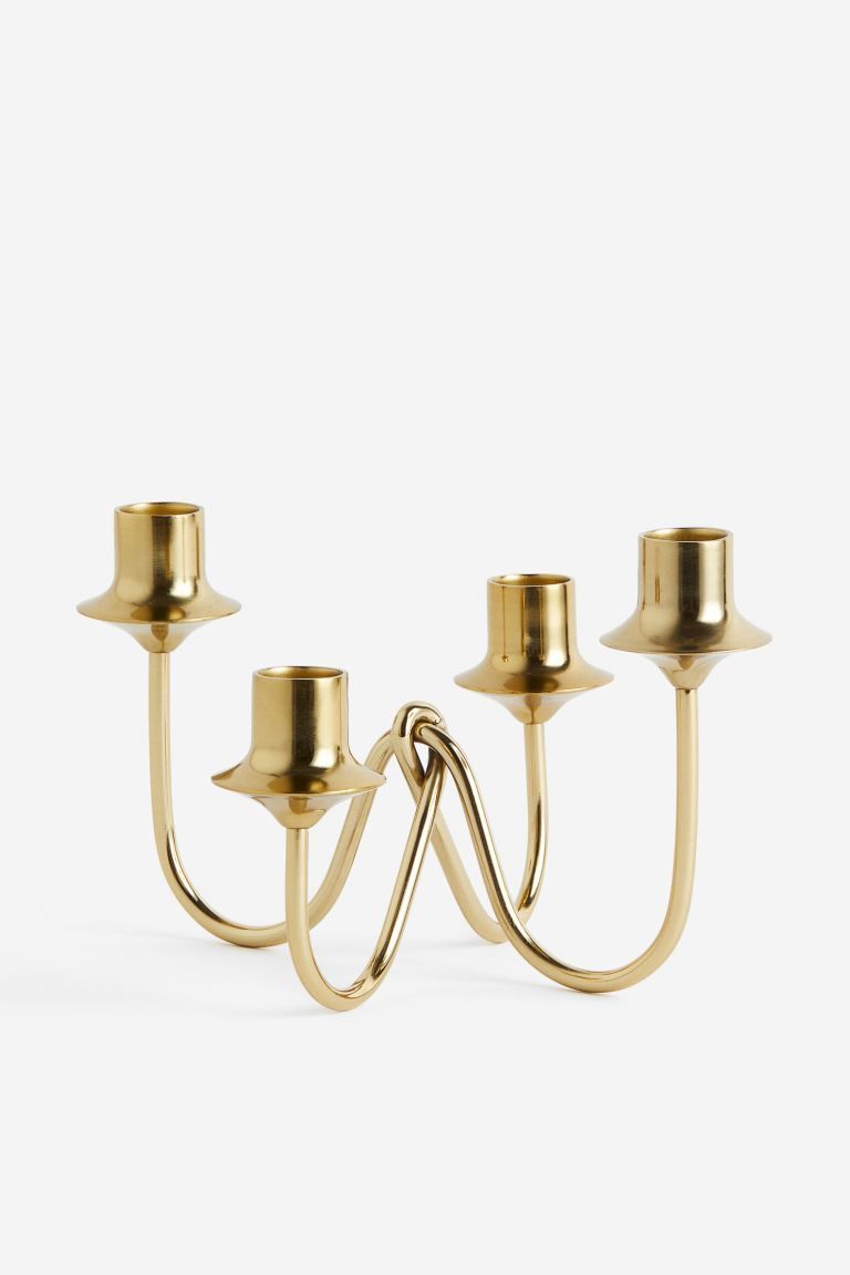 Metal Candelabra - Gold-colored - Home All | H&M US | H&M (US + CA)