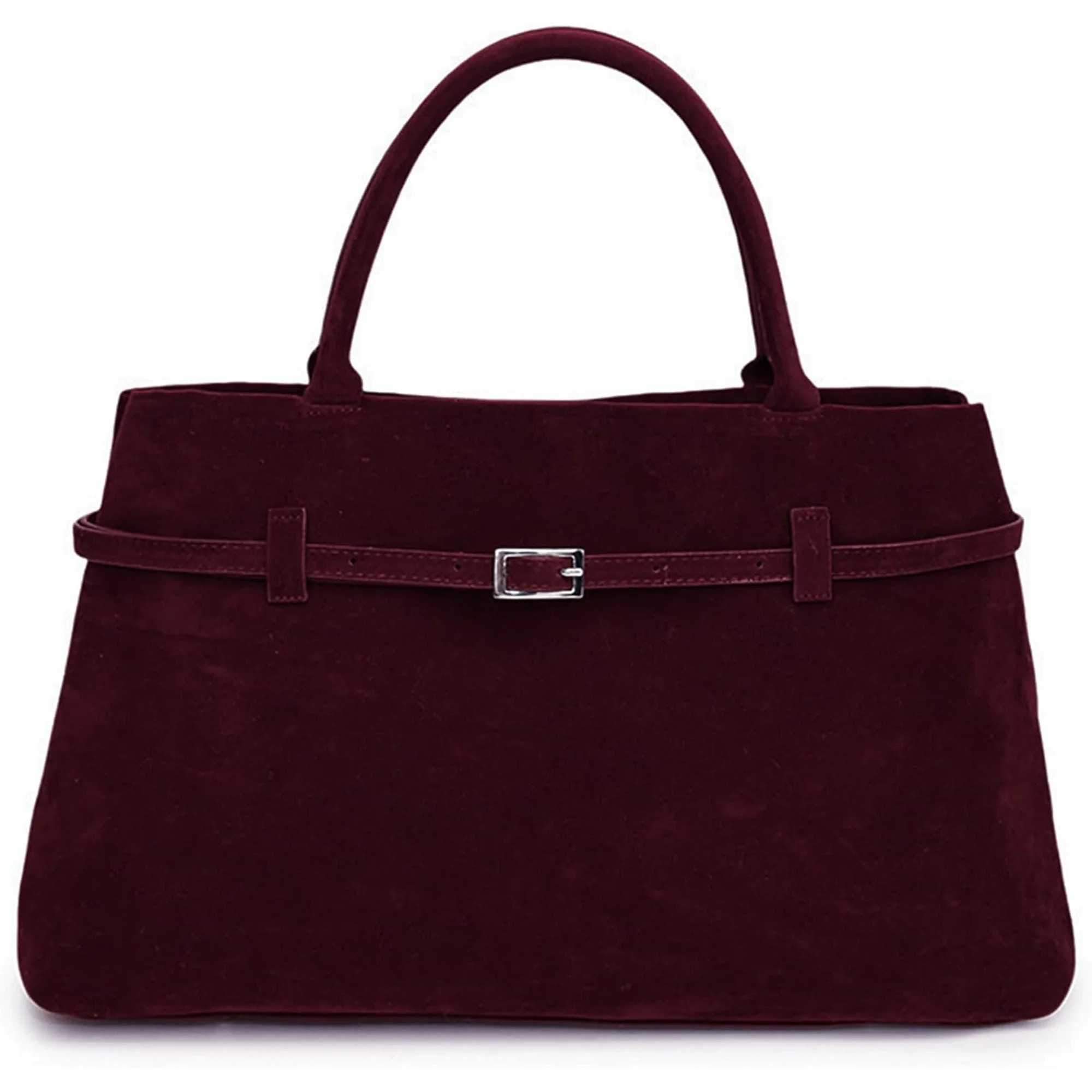 Suede Handbag Retro Suede Purse for Womens Suede Tote Bags Fashion Shoulder Purse Brown Top-Handl... | Walmart (US)