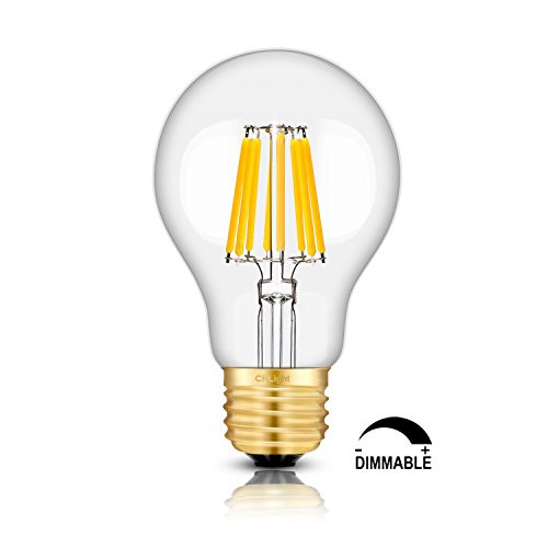 CRLight 8W Dimmable Edison Style Vintage LED Filament Light Bulb, 3200K Soft White 800LM, E26 Medium | Amazon (US)