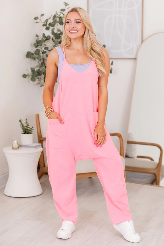 Day In The Life Neon Pink Jumpsuit FINAL SALE | Pink Lily