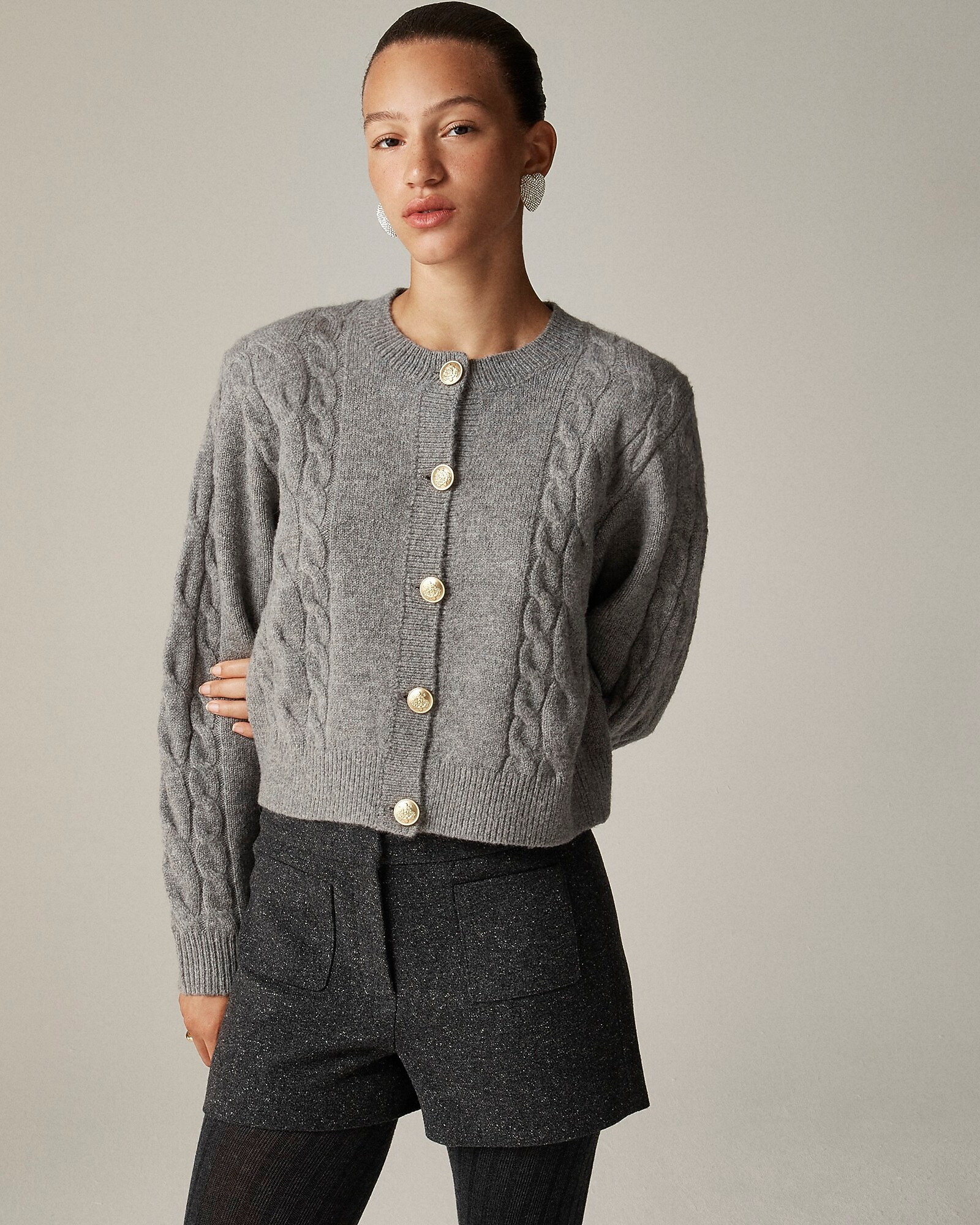Cable-knit cardigan sweater | J. Crew US
