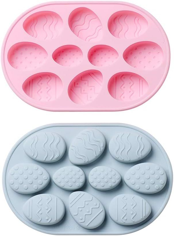 Easter Silicone Cake Mold DIY Easter Egg Chocolate Mold Candy Molds 2Pcs 10 Cavities Gingerbread ... | Amazon (US)