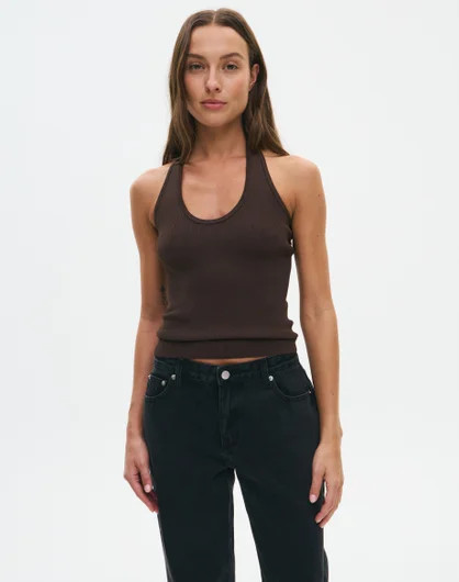Knit Scoop Neck Halter Top | Glassons (Australia)