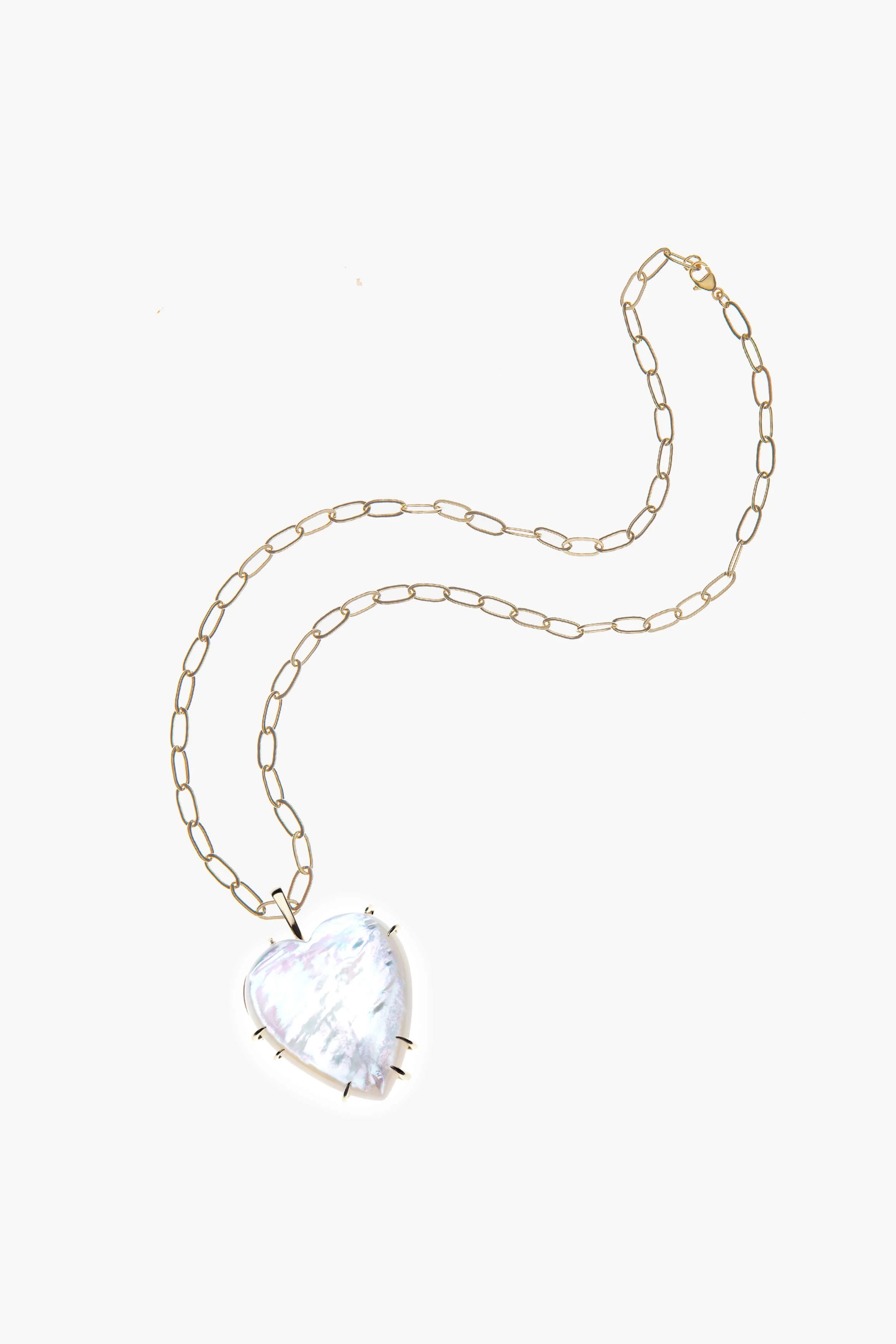 LOVE Carry Your Heart Pendant Necklace in Mother of Pearl | Tuckernuck (US)
