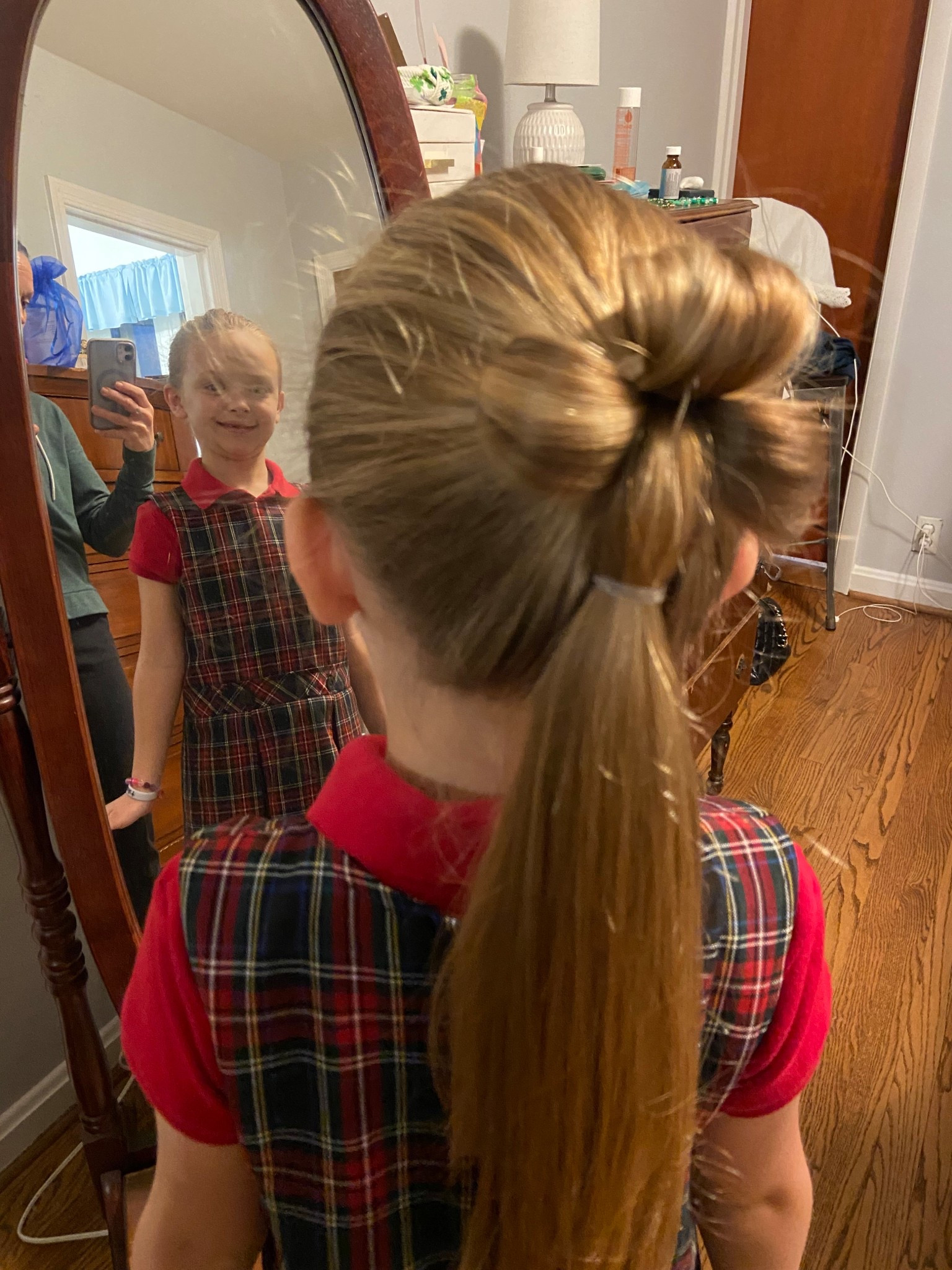 Shamrock hair for my girlie today :) 