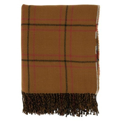 Design Imports 50"x60" Reversible Plaid Throw Blanket Rust : 20x20 Inch Polyester, Machine Washable Cloth Napkins | Target