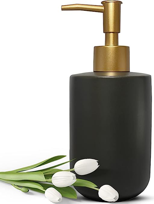 Liquid Soap Dispenser for Bathroom with Gold Pump，Dish Soap Dispenser for Kitchen Sink，Refill... | Amazon (US)