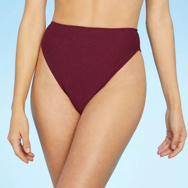 Women's Strappy Side High Waist Extra High Leg Cheeky Bikini Bottom - Shade & Shore™ | Target