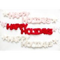 Happy Holidays Felt Letter Garland - 3 Color Options Banner | Etsy (US)