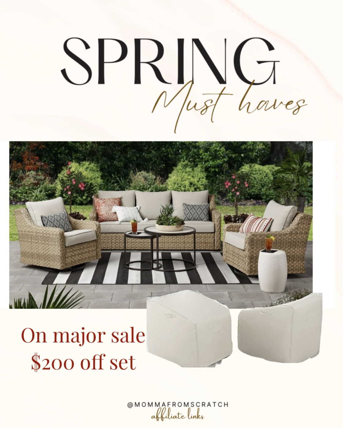 My favorite patio furniture is on huge sale! I’ve had mine 3 yrs and it’s still brand new and comfortable! Comes with outdoor covers too! Swivel chairs, patio chairs, outdoor furniture sale

#LTKSpringSale #LTKsalealert #LTKhome