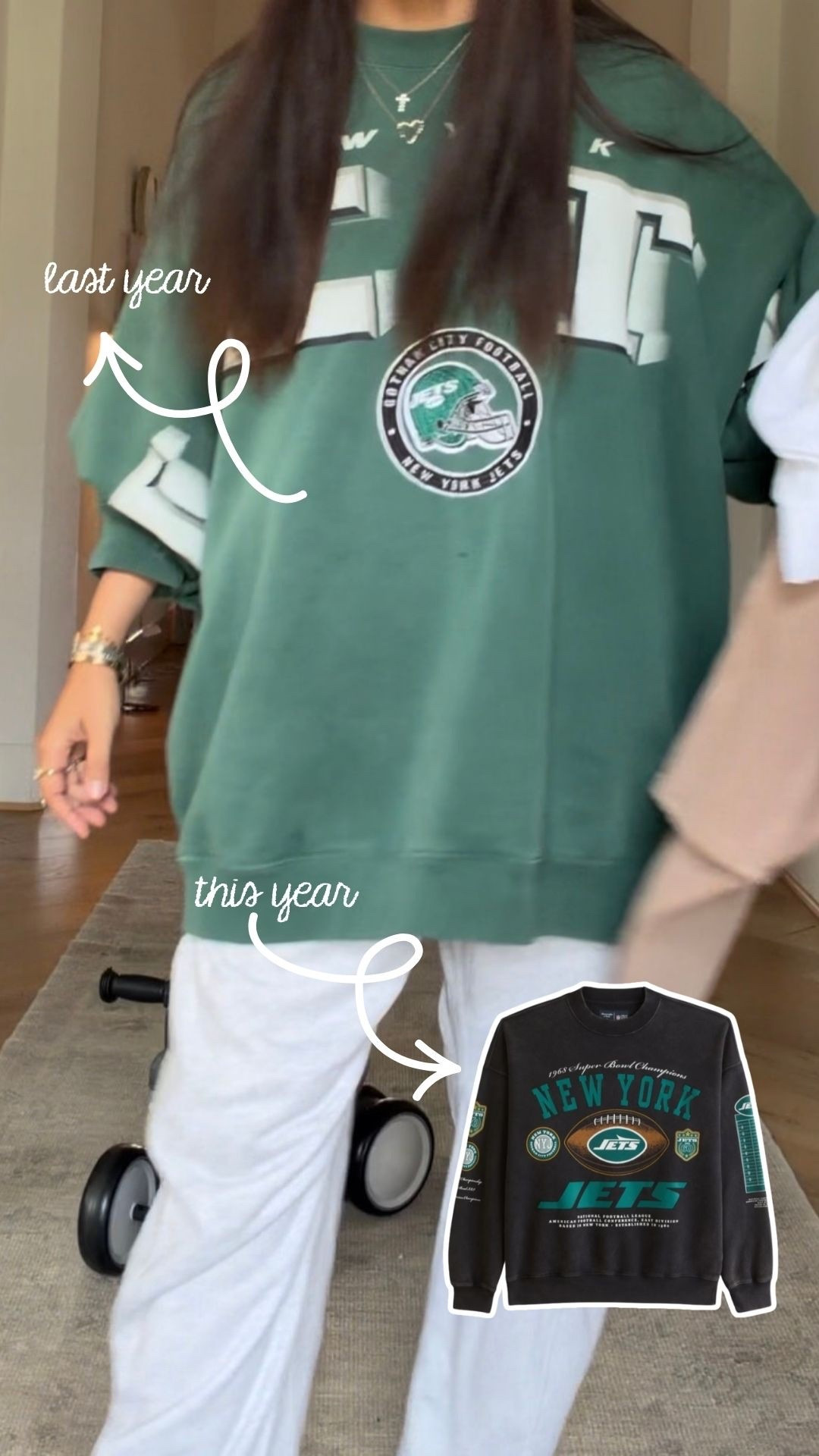 Got lots of Q’s about this Jets crew and it’s A&F nfl collection ! This one is from last year but linking the new one for this season 

Dressupbuttercup.com #dressupbuttercup #dederaad

#LTKgrwm #LTKmomlife #LTKSeasonal