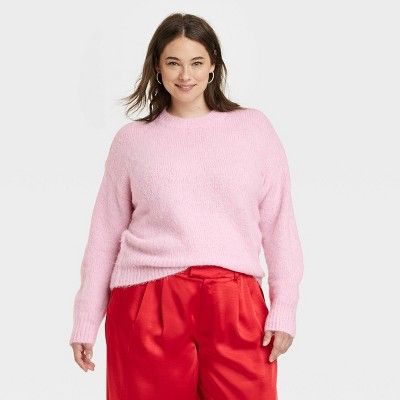 Women's Crewneck Brushed Pullover Sweater - A New Day™ | Target