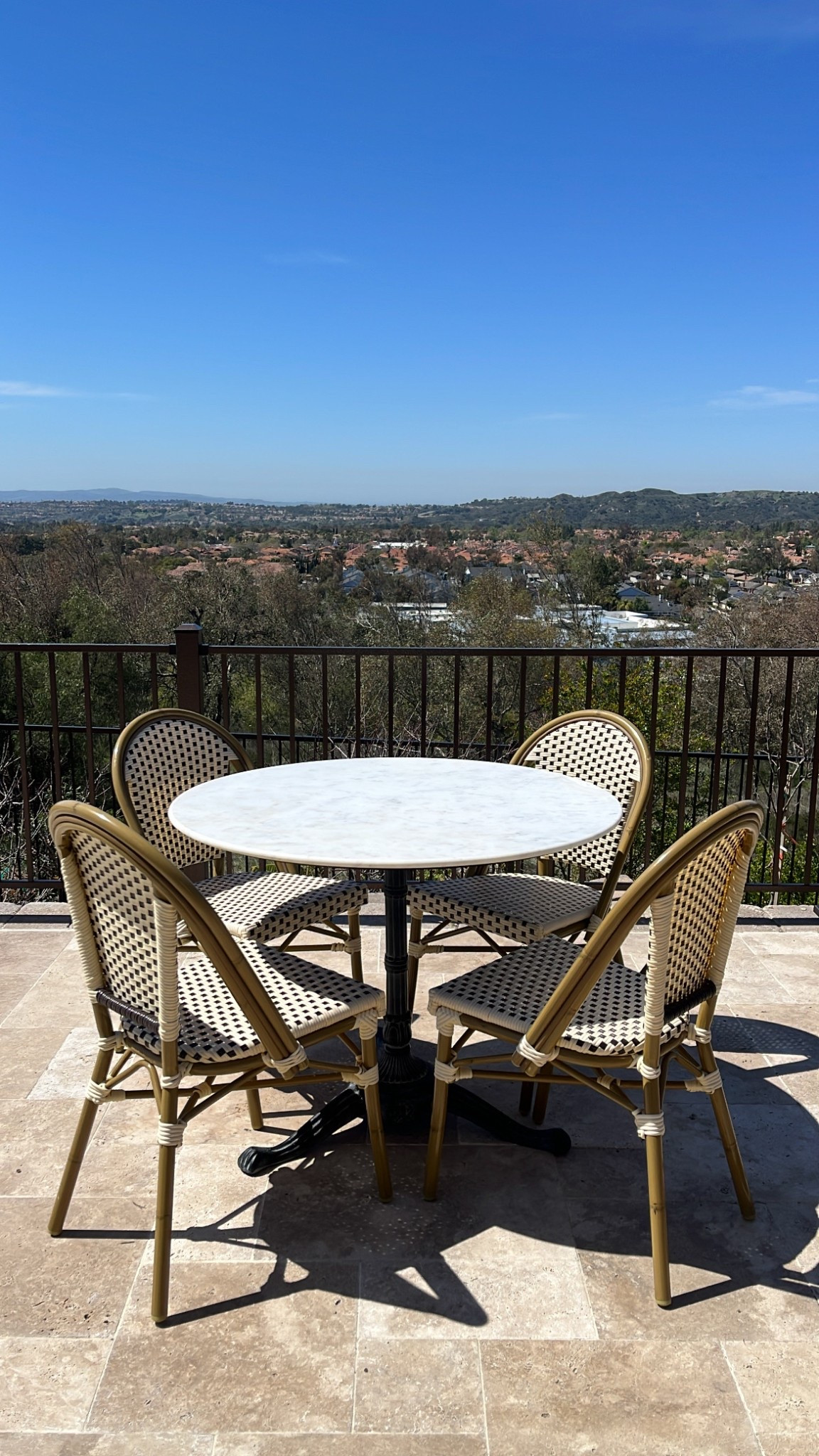 I am loving my new outdoor dining setup! Ive had these bistro style chairs for a while now and I just got this round marble table which is actually meant for indoor use but I’ve had the smaller version outside for nearly a year so I’m sure this larger table will be fine outside too. I’ll link some other colors and styles for you to compare and enjoy! 

#LTKHome #LTKStyleTip #LTKSeasonal