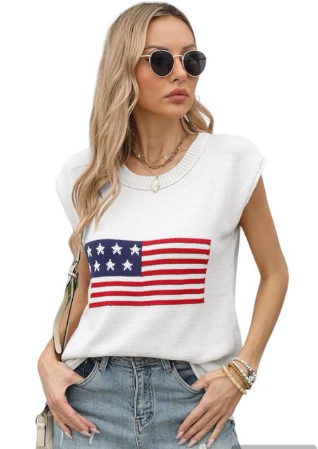 American flag sweater, American flag short sleeve sweater, Memorial Day outfit 

#LTKFindsUnder100 #LTKFindsUnder50 #LTKOver40