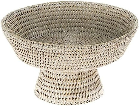 KOUBOO La Jolla Rattan Fruit Bowl, 10.5 inches x 10.5 inches x 6 inches, White Wash | Amazon (US)