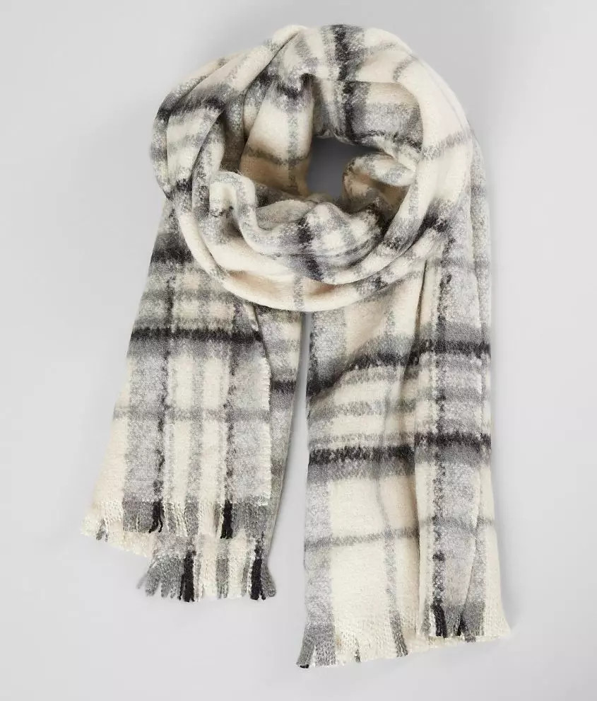 Plaid Fringe Scarf | Buckle