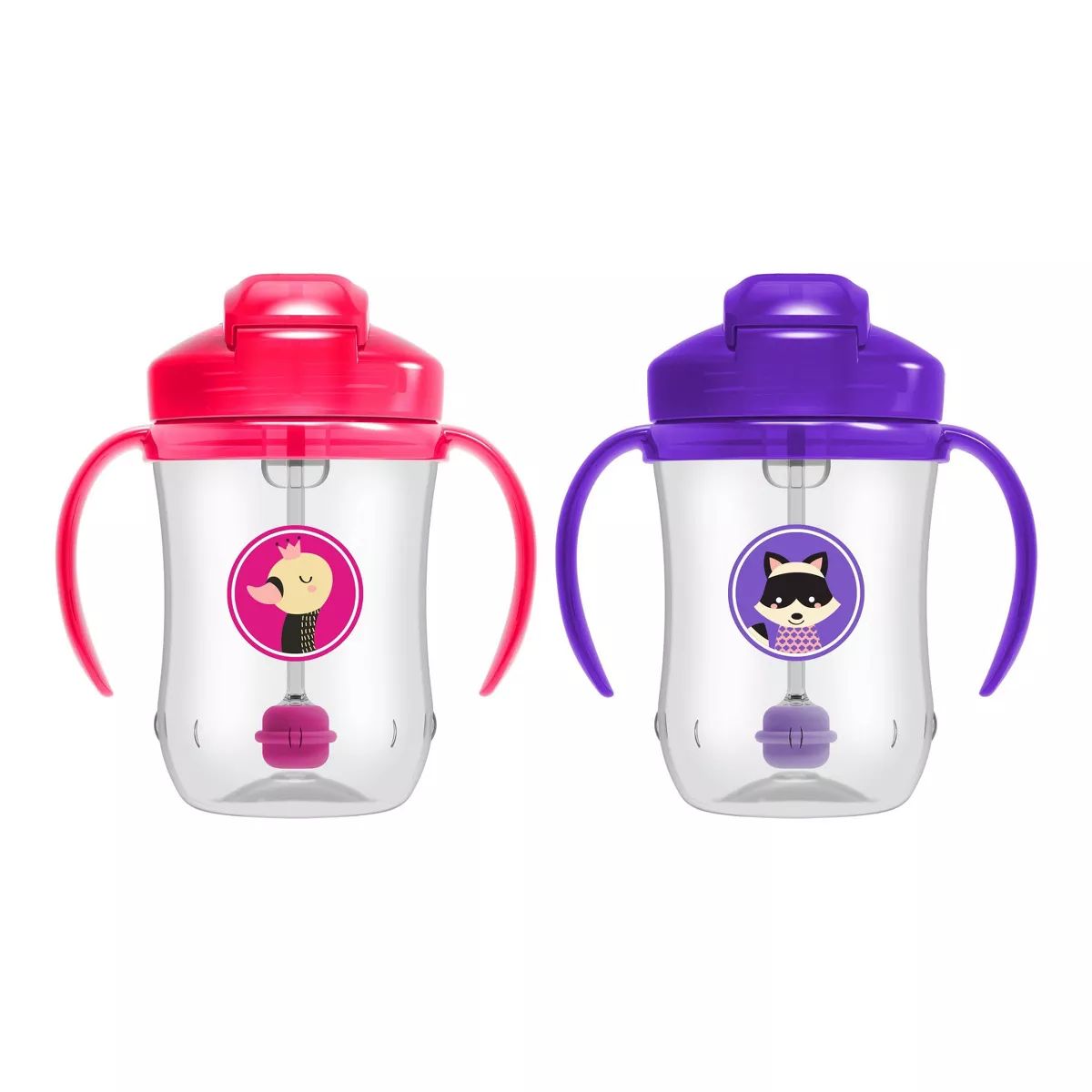 Dr. Brown's Milestones Baby's First Straw Sippy Cup - Pink - 2pk/18oz | Target