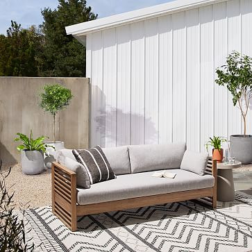 Santa Fe Slatted Outdoor Sofa (75") | West Elm (US)