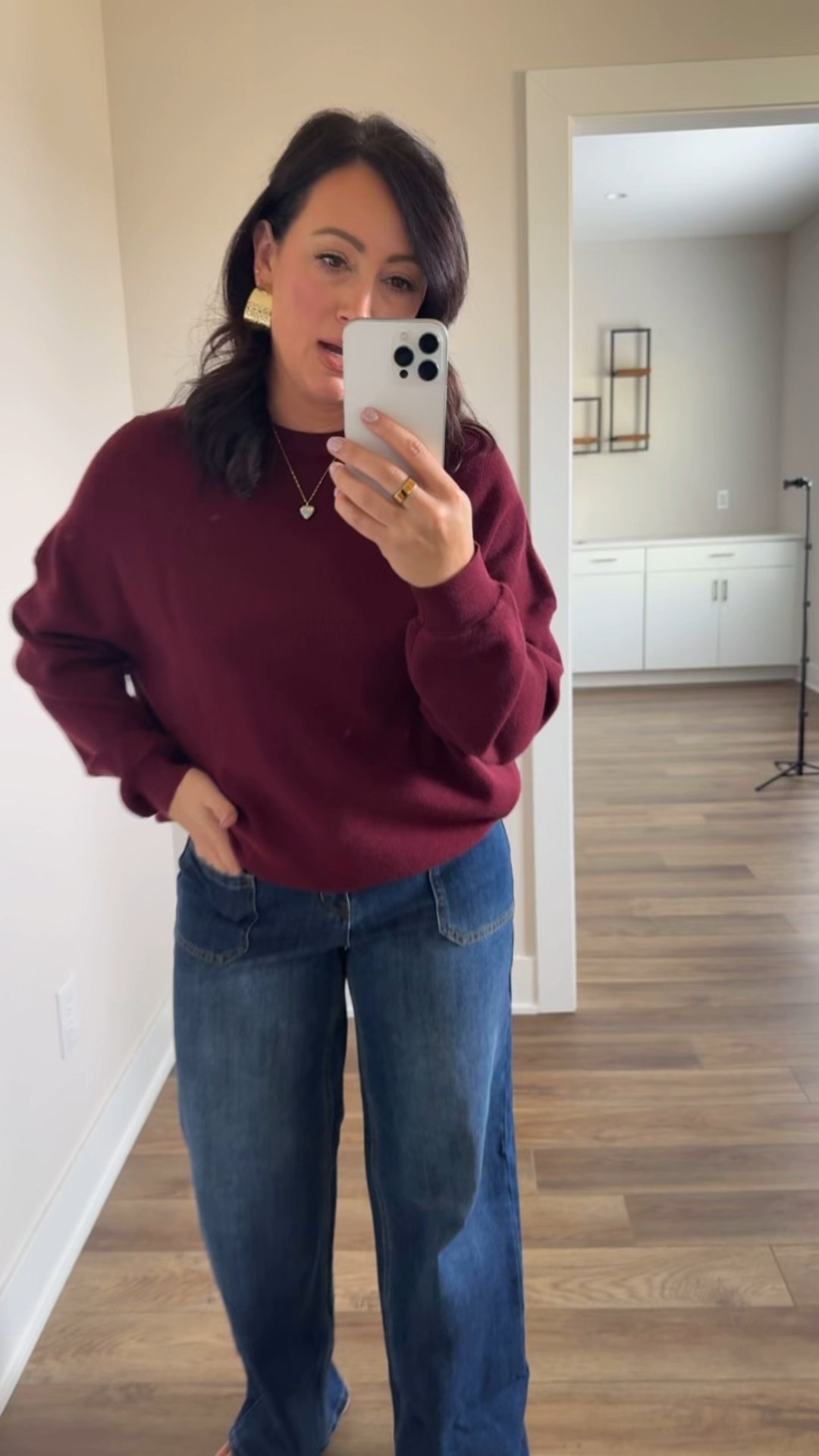 AMAZON FINDS 
• medium sweater - runs oversized 
• medium pants 


#LTKMidsize #LTKgrwm #LTKOver40