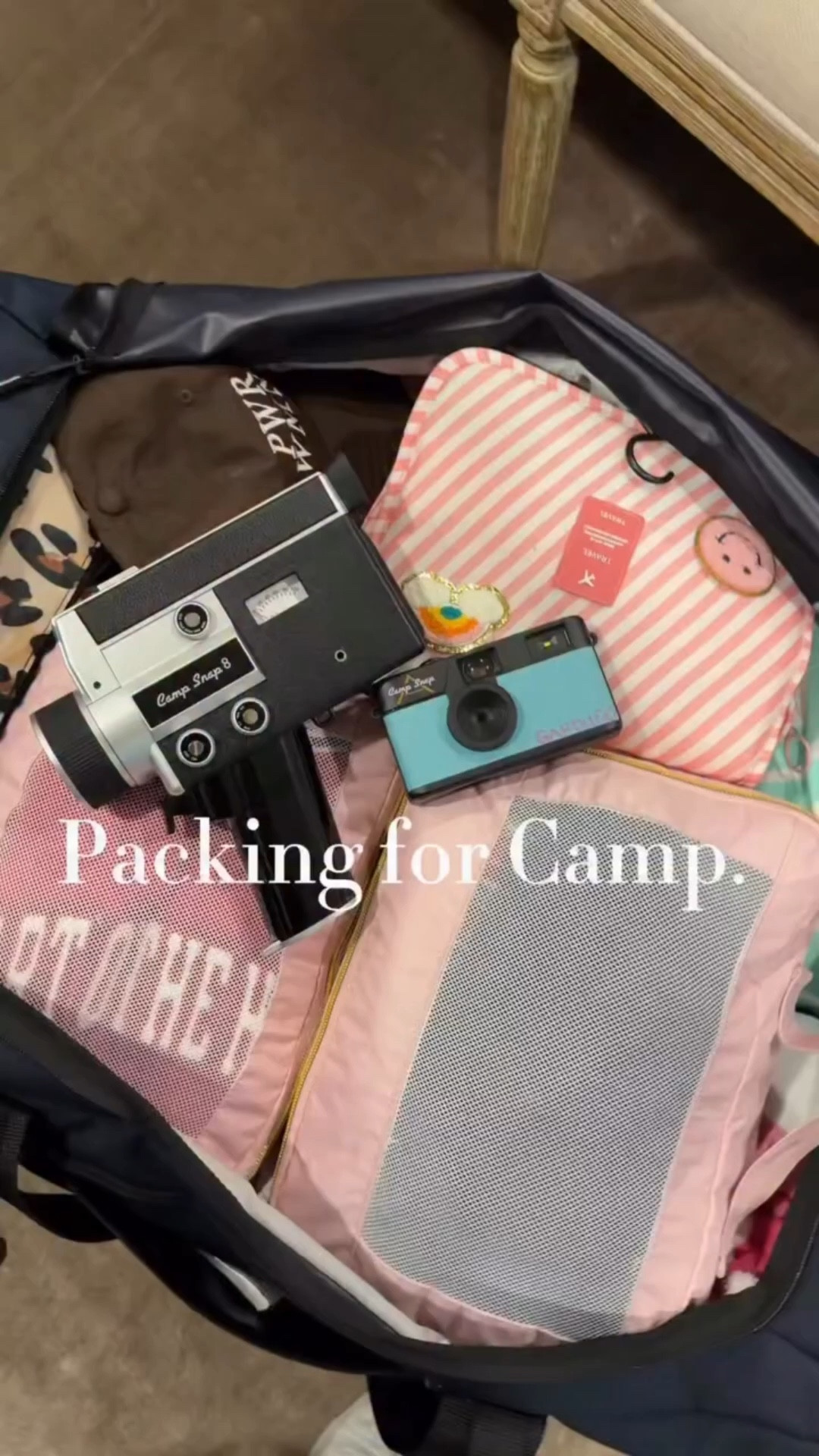 Getting ready for a week at sleep away camp 🏕️ so excited for our girl! 🌸
✅Pajamas @petiteplume 
✅Cap by @pwr_wmn 
✅Digital cameras @campsnapcamera 
✅Personalized pillowcase @sweetestdreams_3 
✅Duffle @llbean 

#summercamp