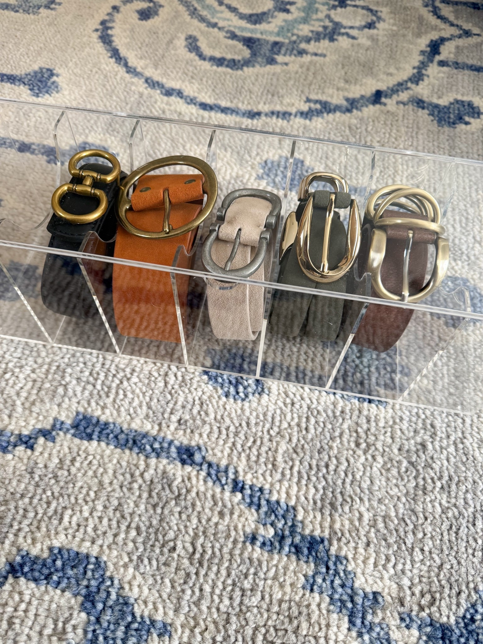 This acrylic belt organizer is an easy at to store your belts! Love that it has a top (so no dust or dirt) and it can also be mounted onto the wall! 

#LTKmomlife #LTKHome #LTKmorningroutine