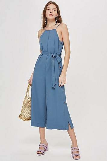 Blue Strappy Jumpsuit - Blue | Topshop US