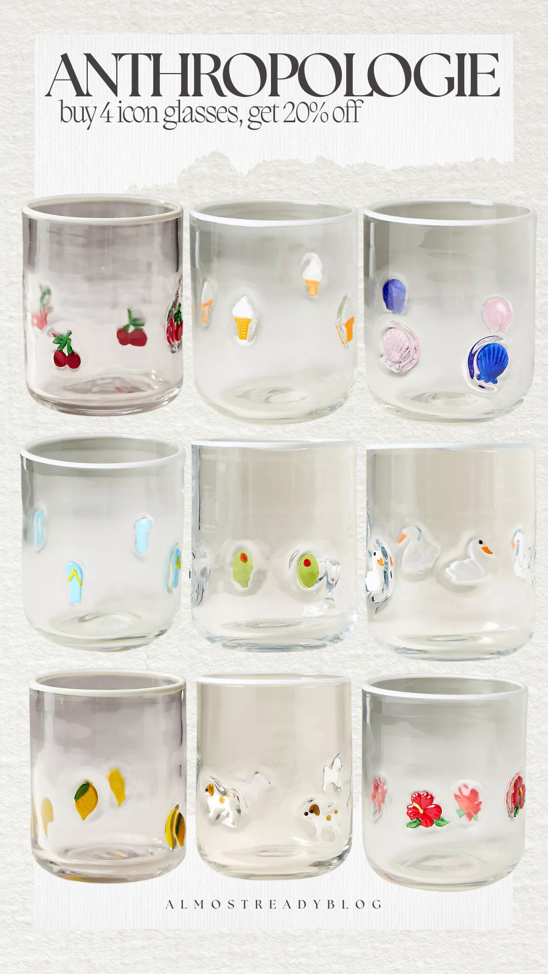 Buy 4 icon glasses from Anthropologie, get 20% off! Perfect for hosting this summer

sale alert, home decor, hosting finds, gift inspo, new arrivals, amanda west 

 #LTKSeasonal #LTKHome