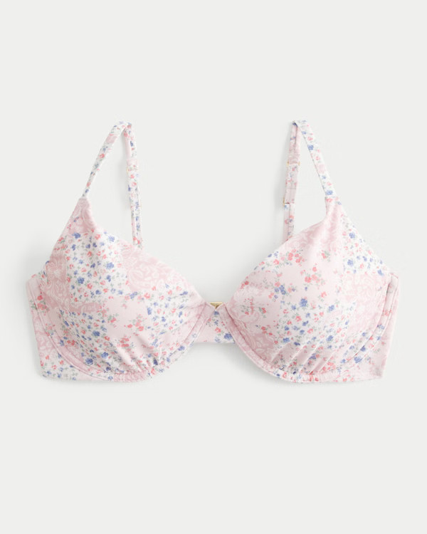 Women's Curvy Plunge Underwire Bikini Top | Women's Swimwear | HollisterCo.com | Hollister (US)
