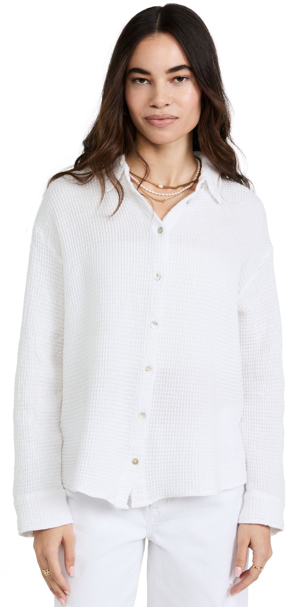 DONNI. Waffle Button Down Shirt | Shopbop