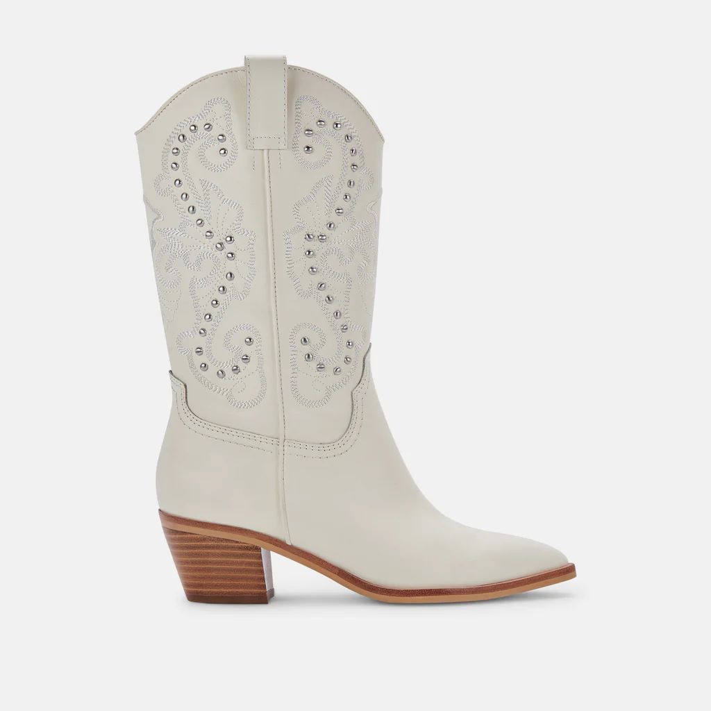 SULA BOOTS OFF WHITE LEATHER | DolceVita.com