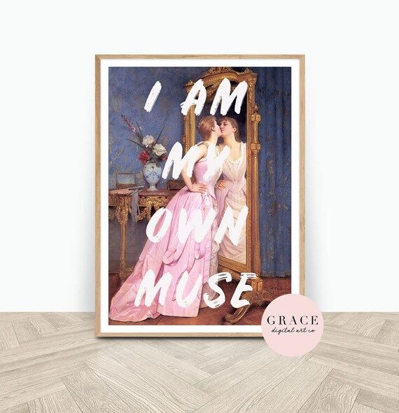I am my own muse Feminist Art, Printable Quotes, Altered Art, Printable Wall Art, Gift for Her, Q... | Etsy (US)