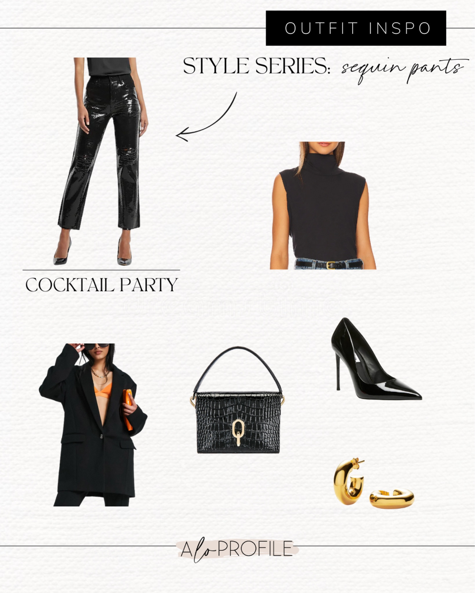 Vegas outfit inspo - sequin pants! 