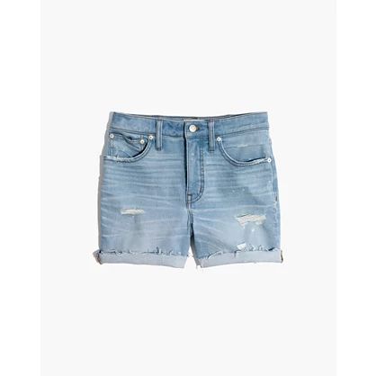 High-Rise Denim Shorts in Posey Wash | Madewell