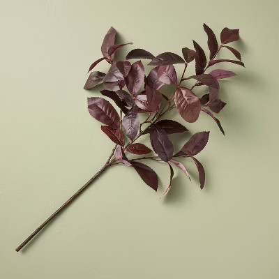 Black Plum Leaf Artificial Fall Stem - Hearth & Hand™ with Magnolia | Target