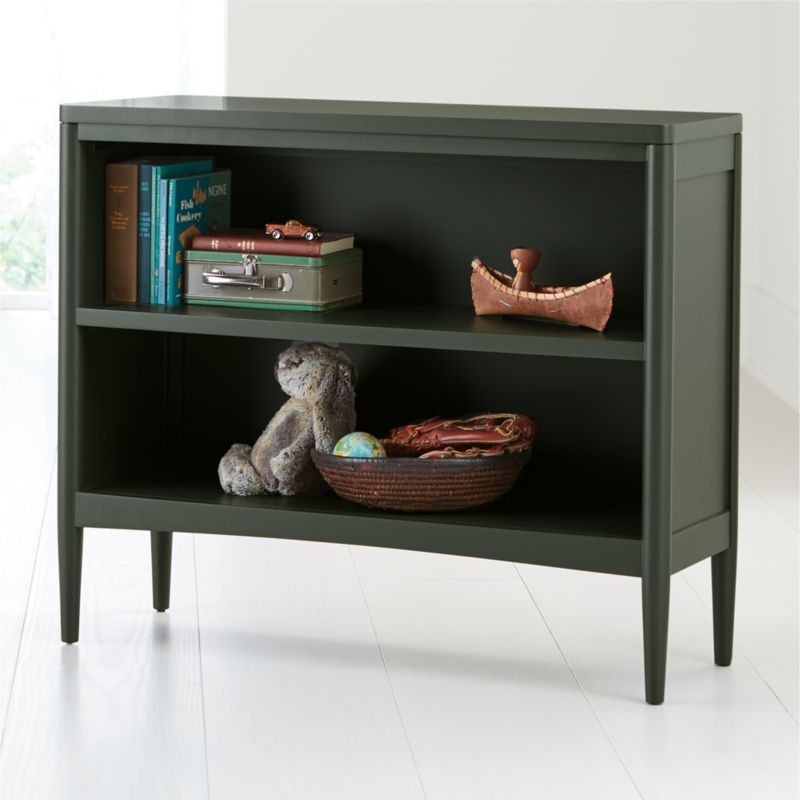 Hampshire Small Olive Green Bookcase + Reviews | Crate and Barrel | Crate & Barrel